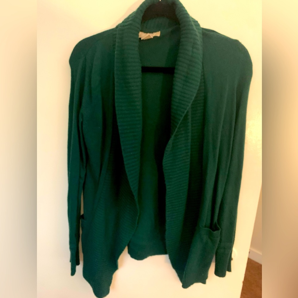 Banana Republic dark green cardigan